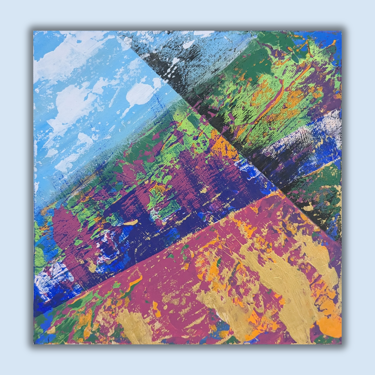 0211D - peinture acrylique originale 25x25cm (2025)