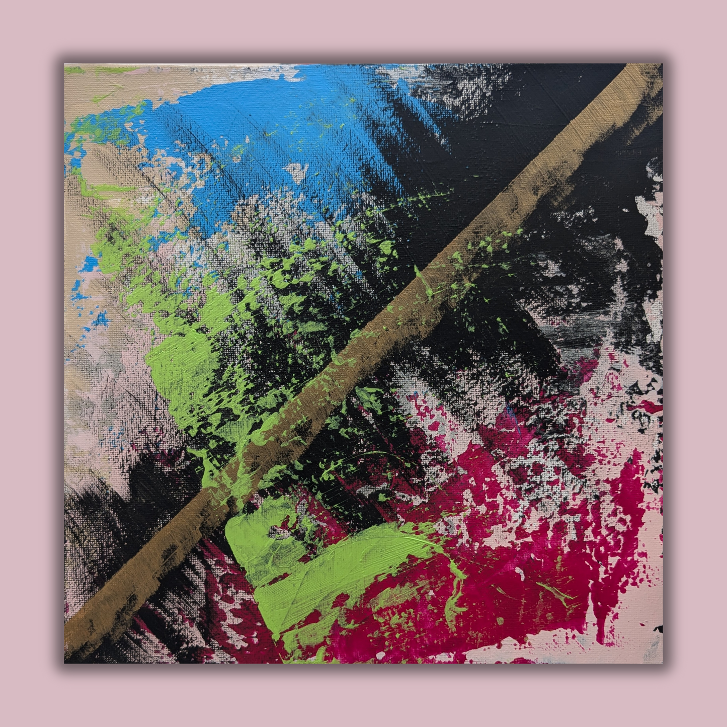 0213G - peinture acrylique originale 25x25cm (2025)