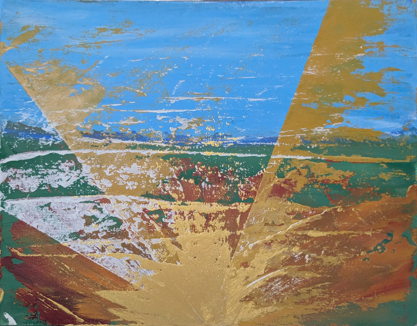 0219B - peinture acrylique originale 30x24cm (2025)