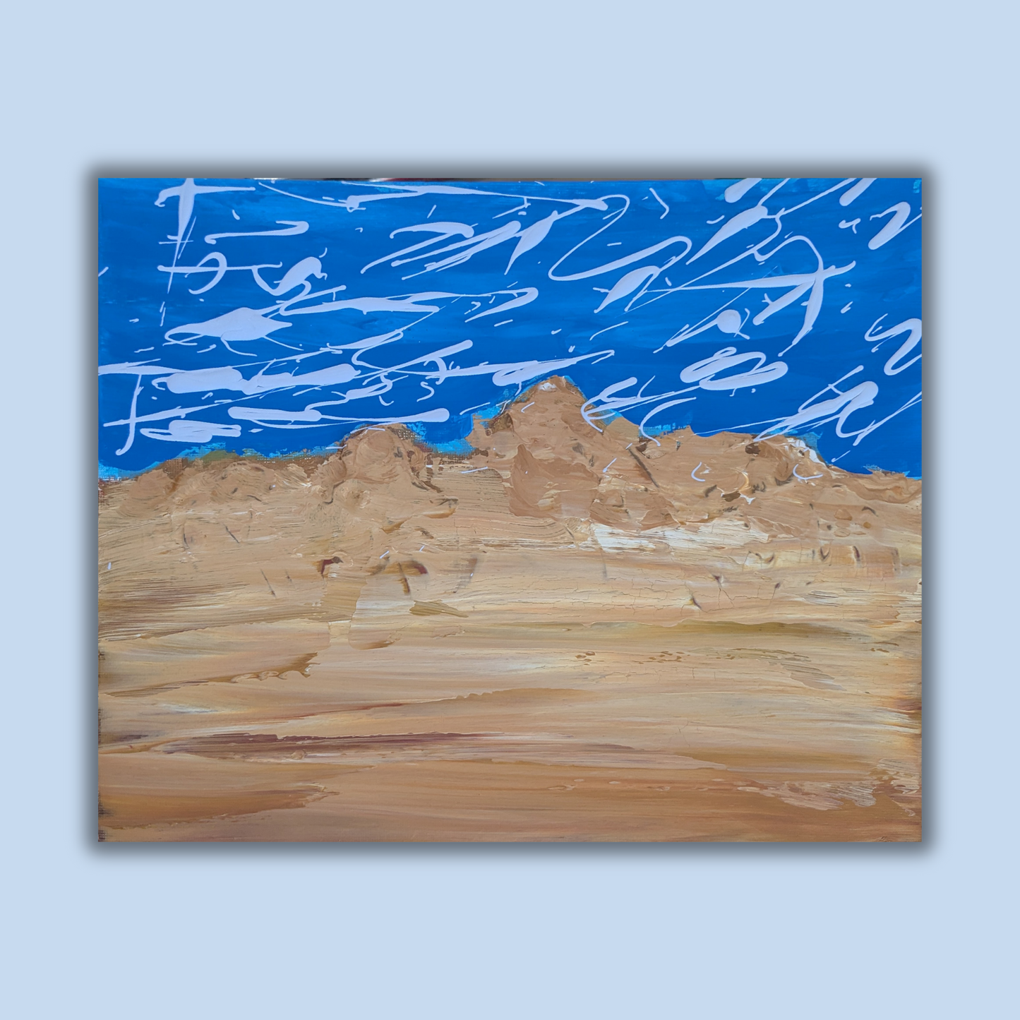 Le grand désert - peinture acrylique originale 30x24cm (2025)