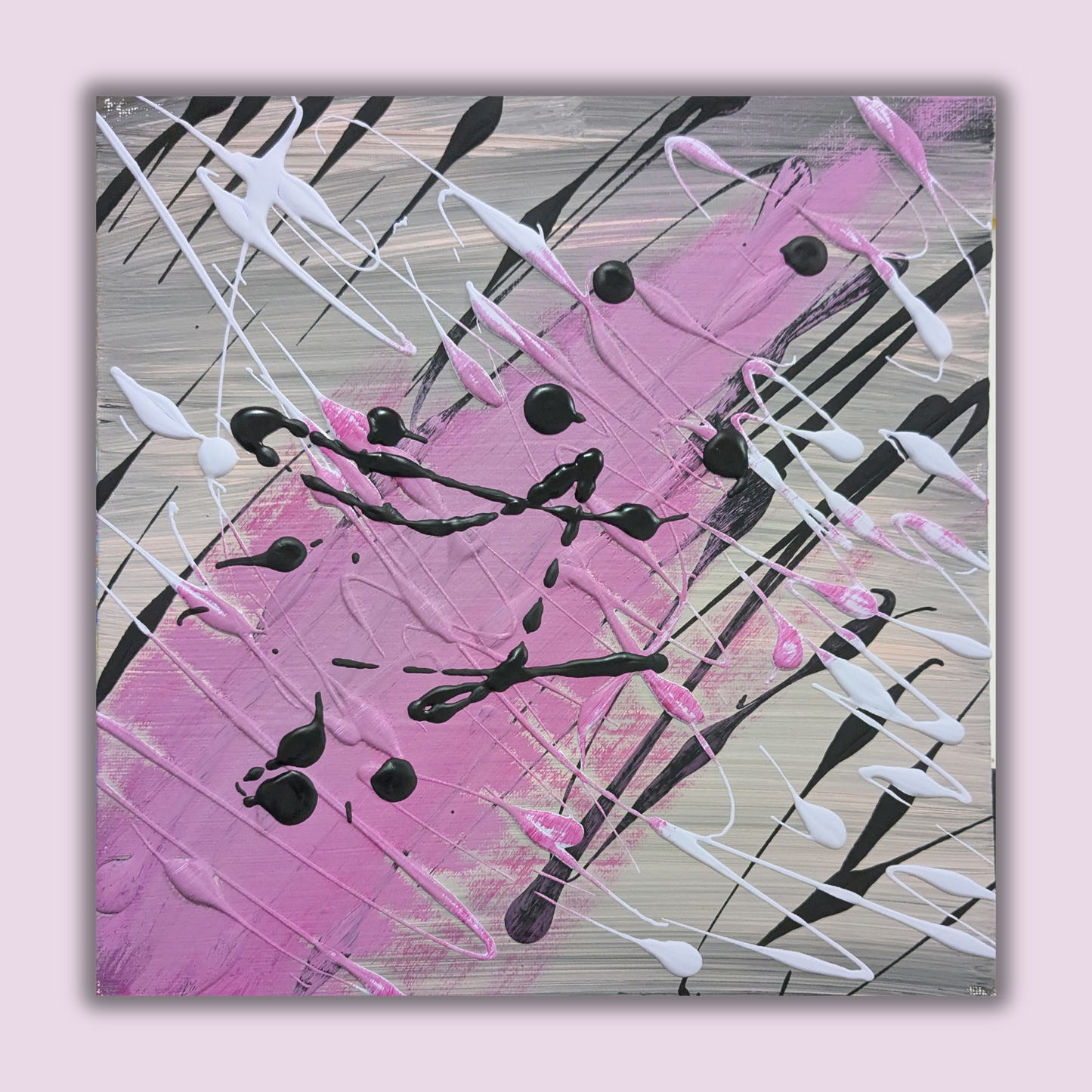 La musique en folie - peinture acrylique originale 25x25cm (2025)