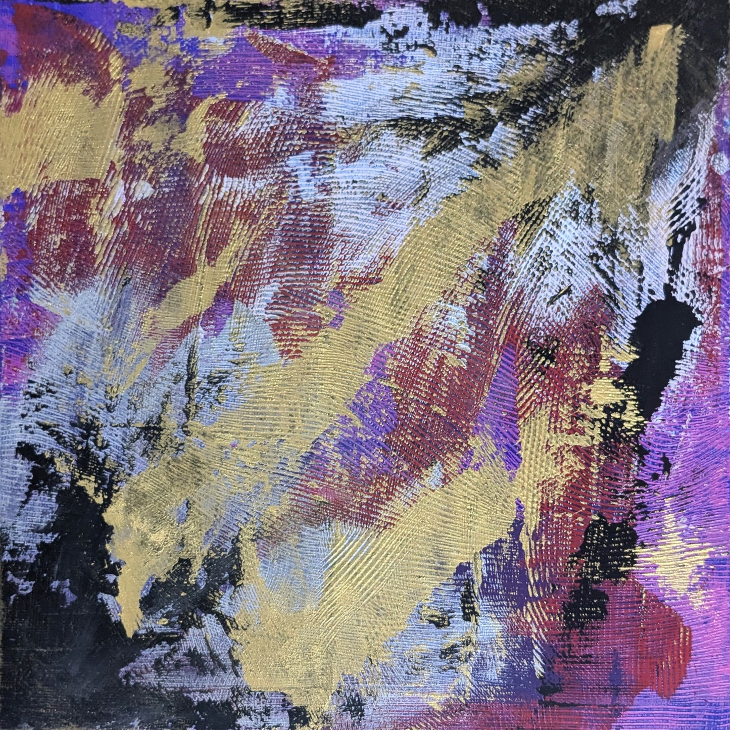 0222B - peinture acrylique originale 25x25cm (2025)