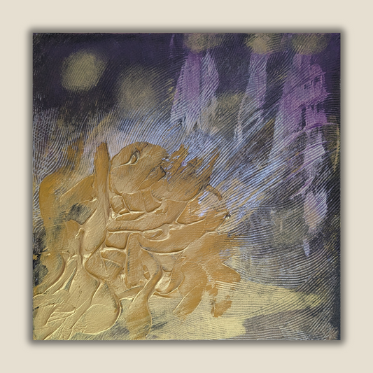 La créature de lumière - peinture acrylique originale 25x25cm (2025)