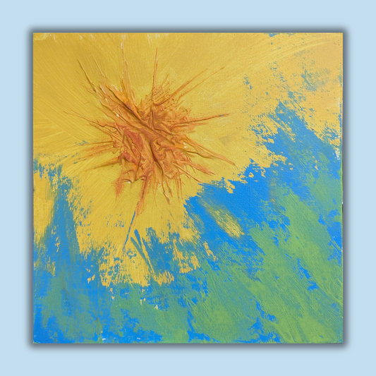 La carte au trésor - peinture acrylique originale 25x25cm (2025)