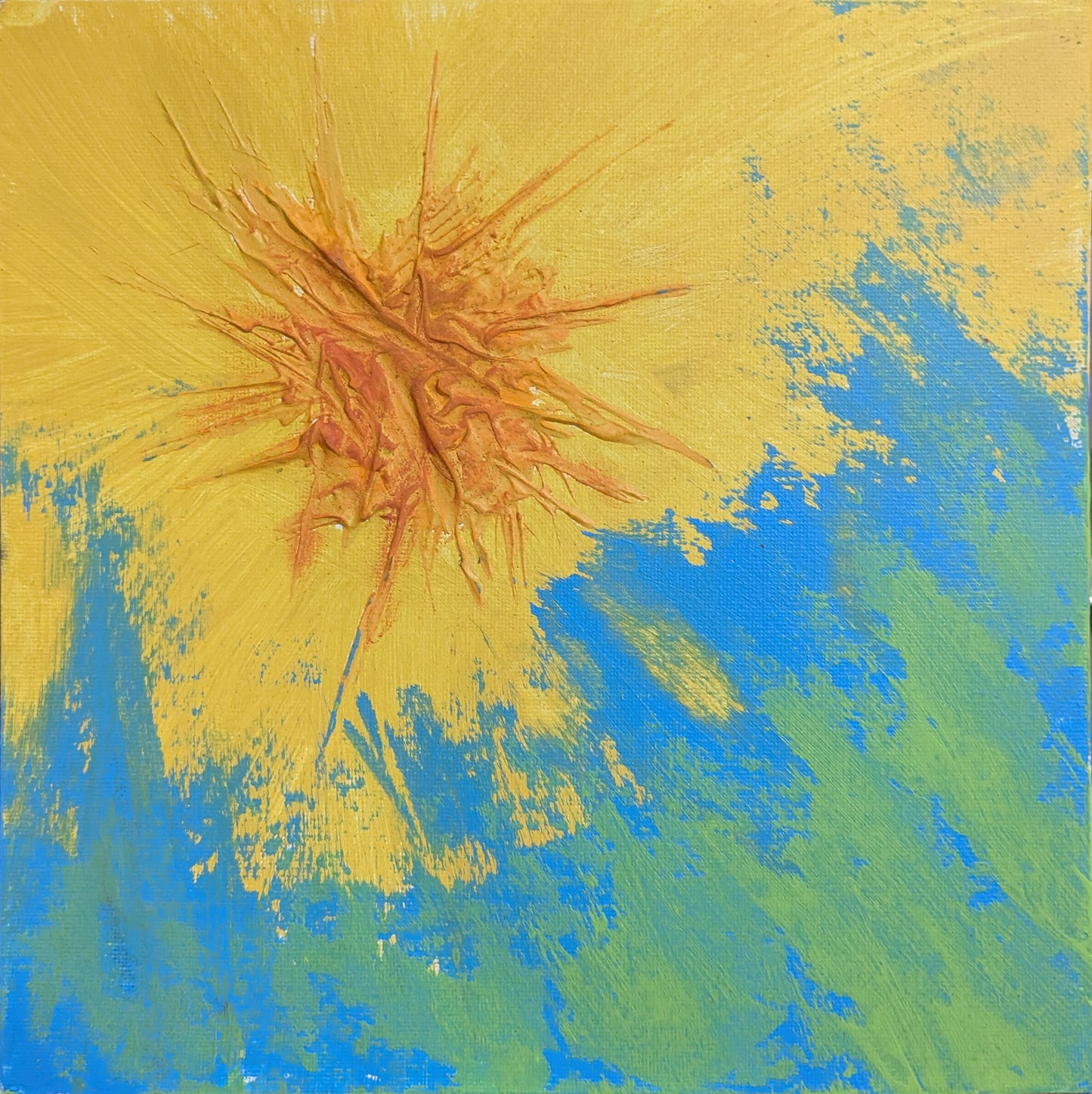 La carte au trésor - peinture acrylique originale 25x25cm (2025)