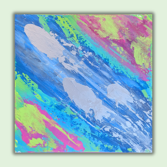 0228E - peinture acrylique originale 25x25cm (2025)