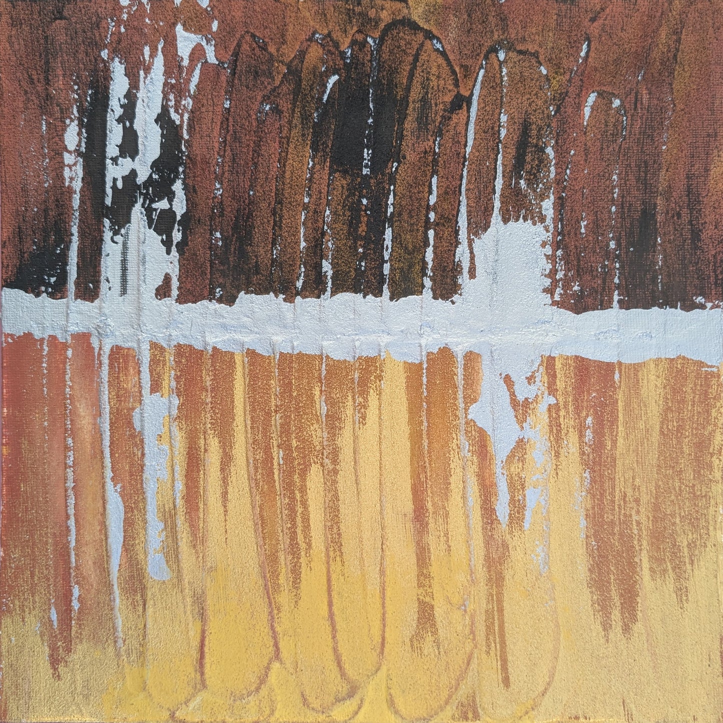 Le pont blanc - peinture acrylique originale 25x25cm (2025)