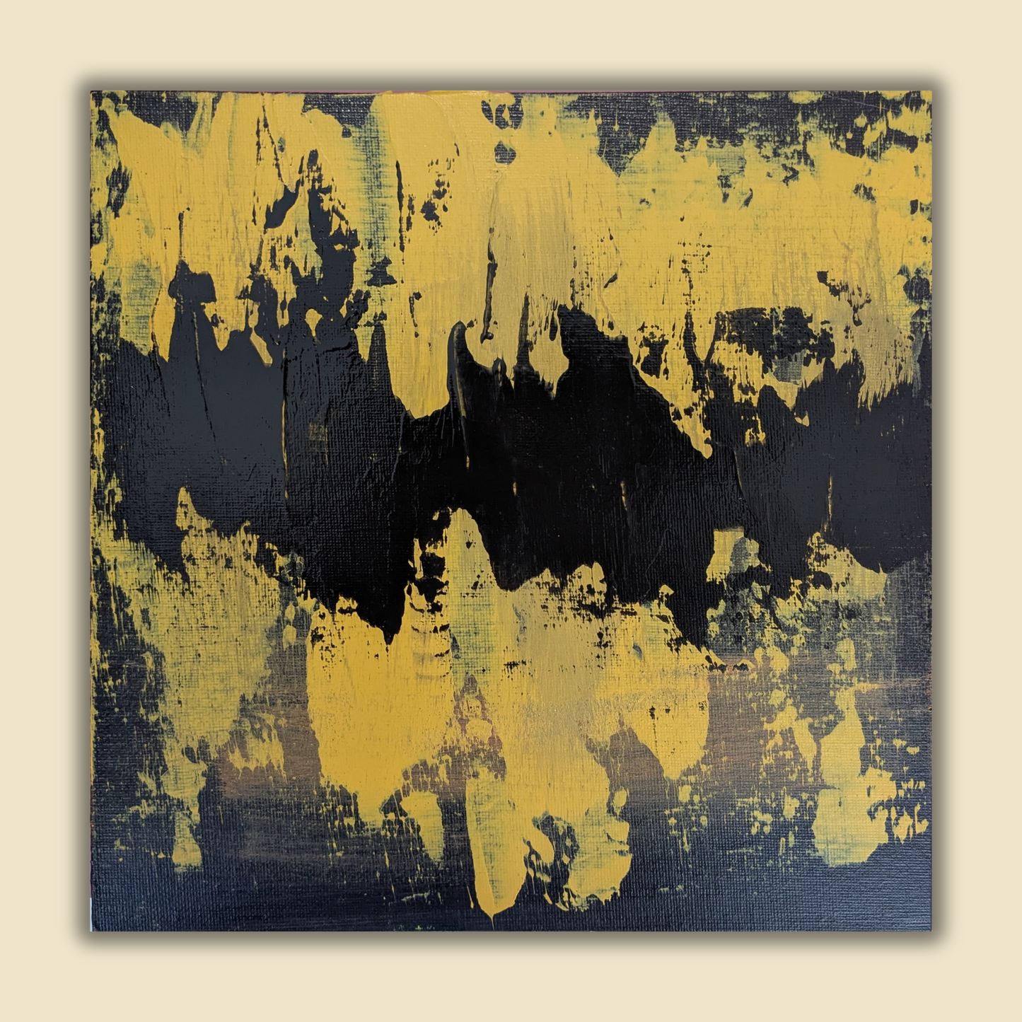 Les vibrations du soleil - peinture acrylique originale 25x25cm (2025)