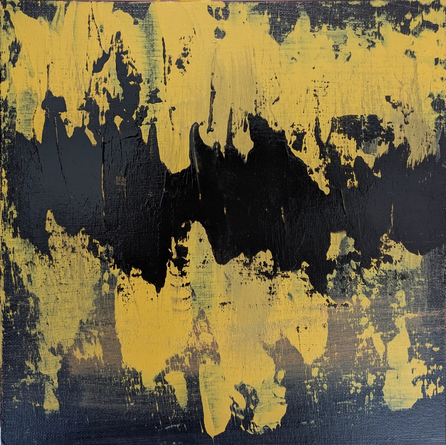 Les vibrations du soleil - peinture acrylique originale 25x25cm (2025)