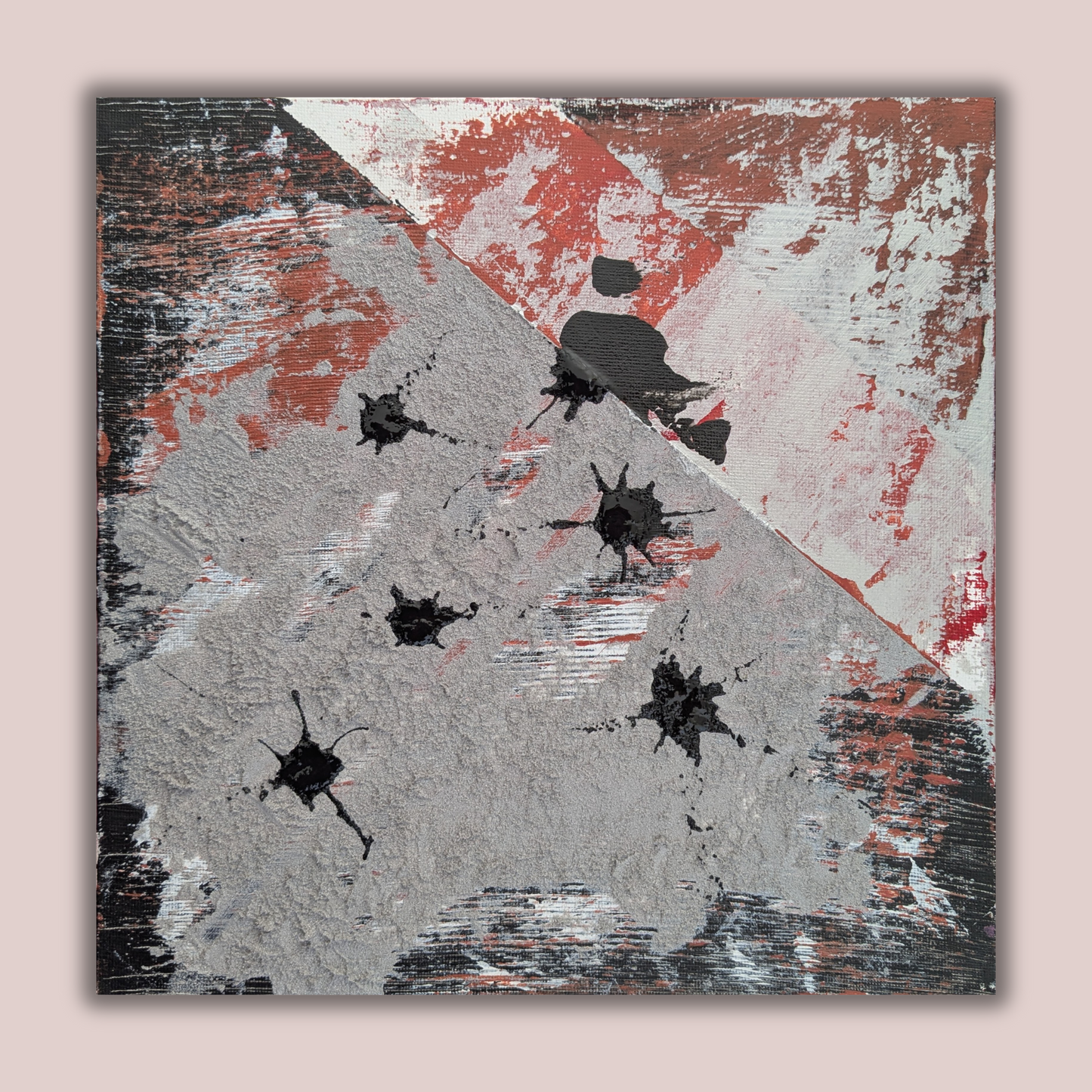 Les tâches - peinture acrylique originale 25x25cm (2025)