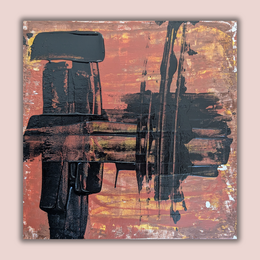 0304D - peinture acrylique originale 25x25cm (2025)