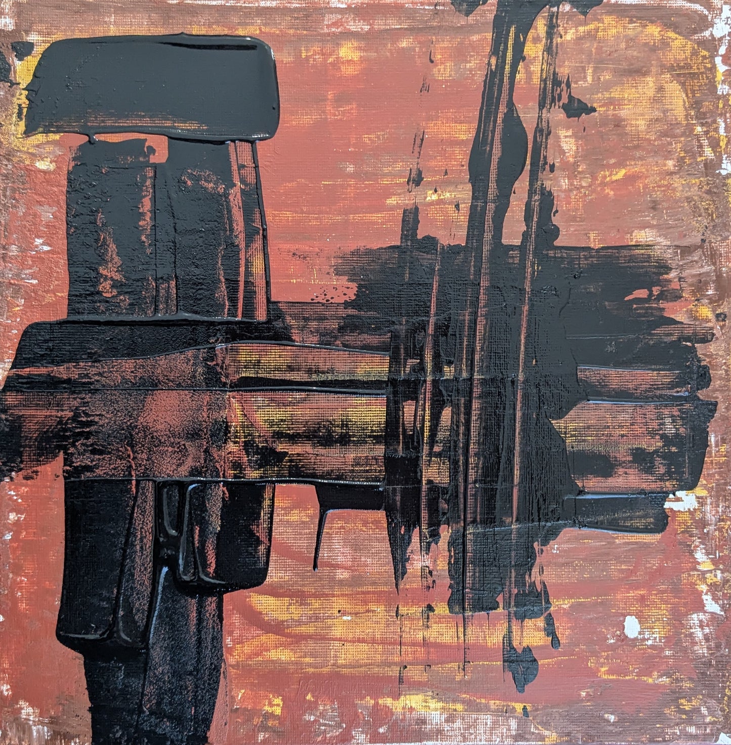 0304D - peinture acrylique originale 25x25cm (2025)