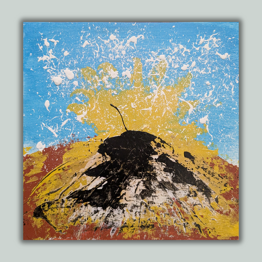 0305D - peinture acrylique originale 25x25cm (2025)