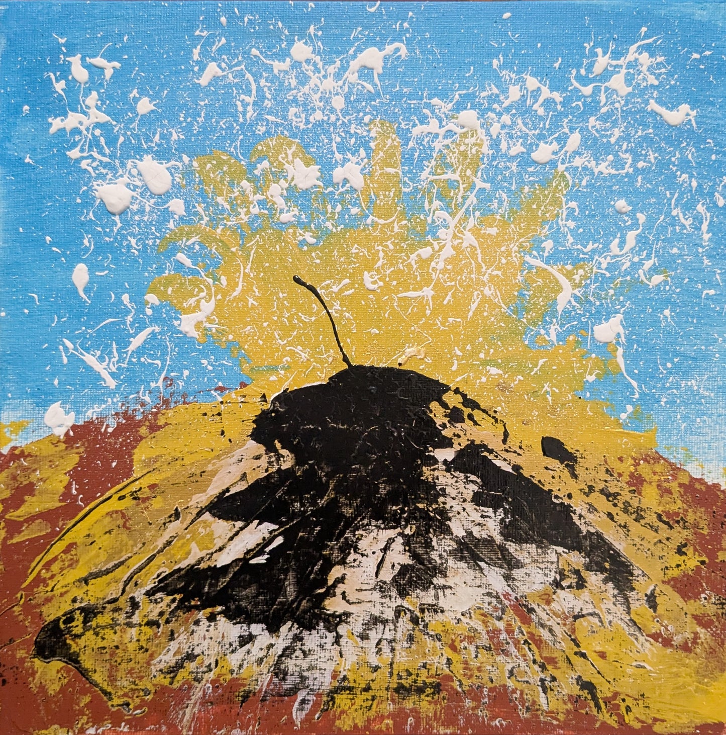 0305D - peinture acrylique originale 25x25cm (2025)