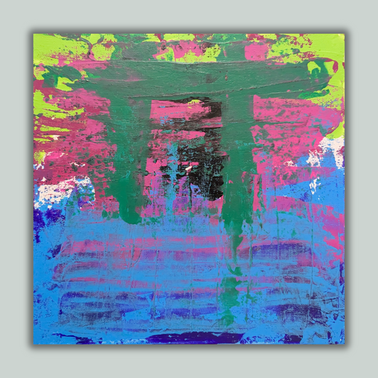 0305E - peinture acrylique originale 25x25cm (2025)