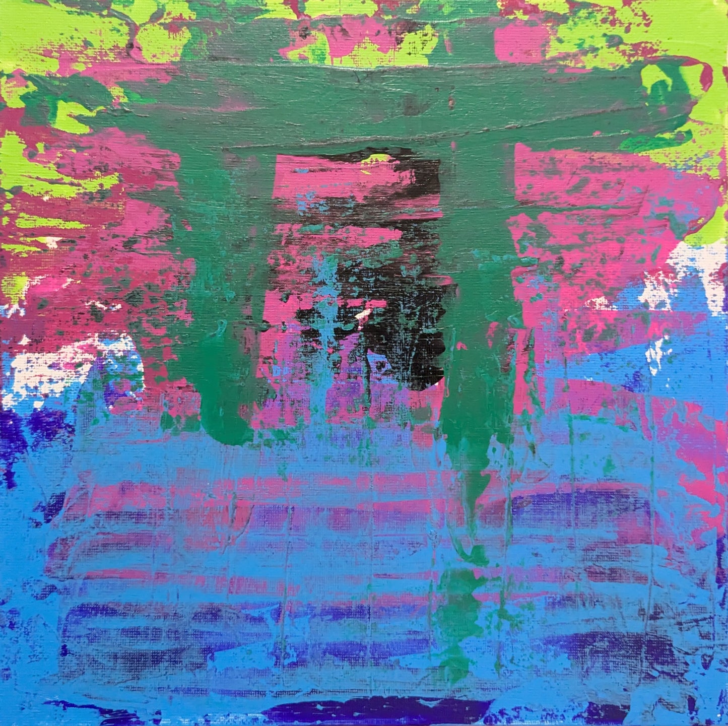 0305E - peinture acrylique originale 25x25cm (2025)