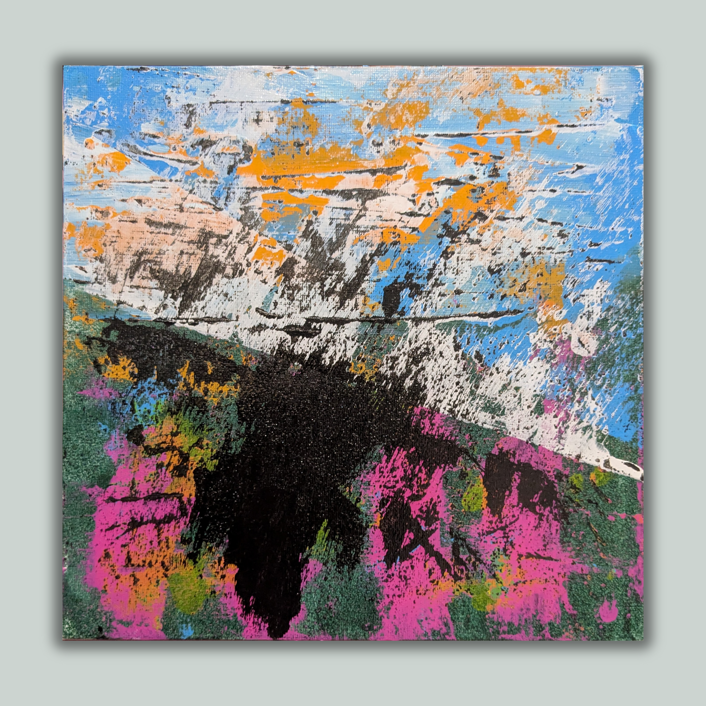 0306B - peinture acrylique originale 25x25cm (2025)