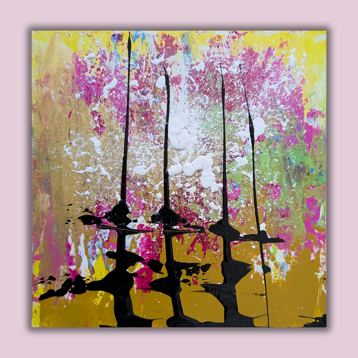 0307B - peinture acrylique originale 25x25cm (2025)