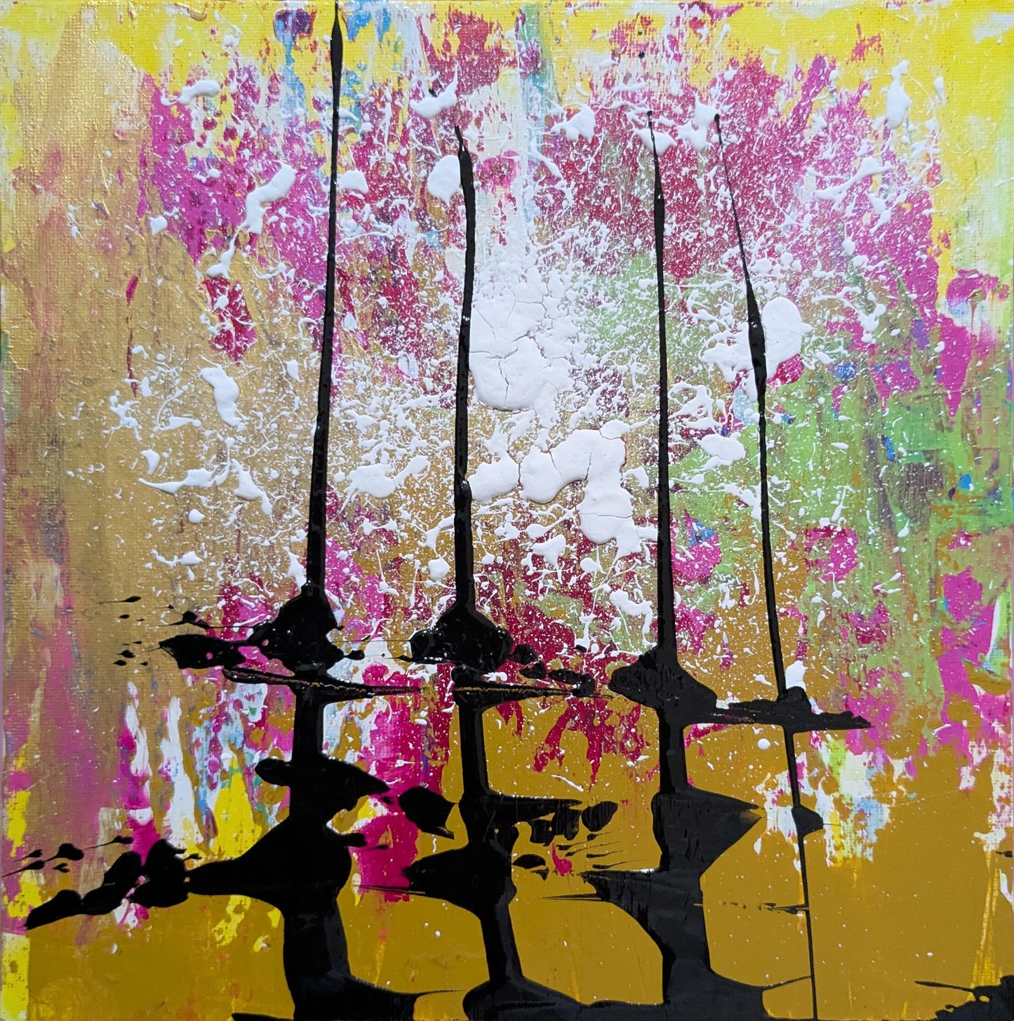 0307B - peinture acrylique originale 25x25cm (2025)