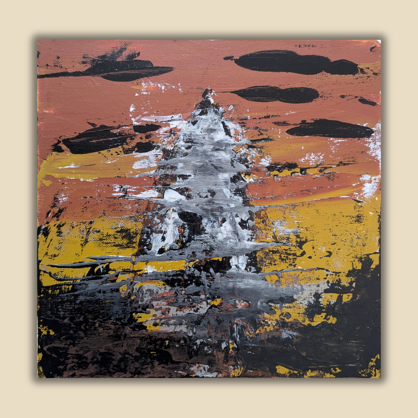 0309C - peinture acrylique originale 25x25cm (2025)