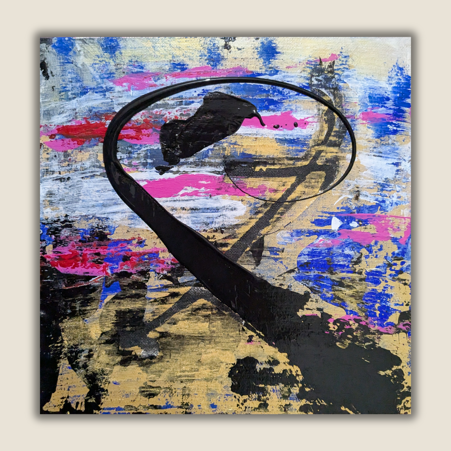 0310C - peinture acrylique originale 25x25cm (2025)