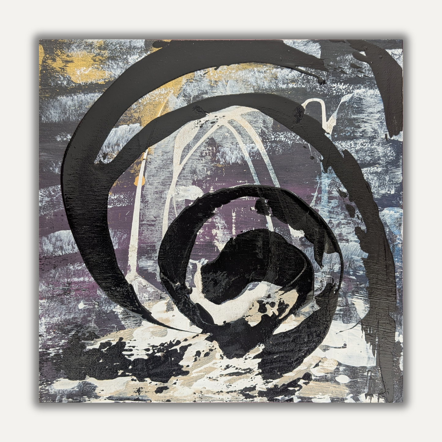 Le tourbillon - peinture acrylique originale 25x25cm (2025)