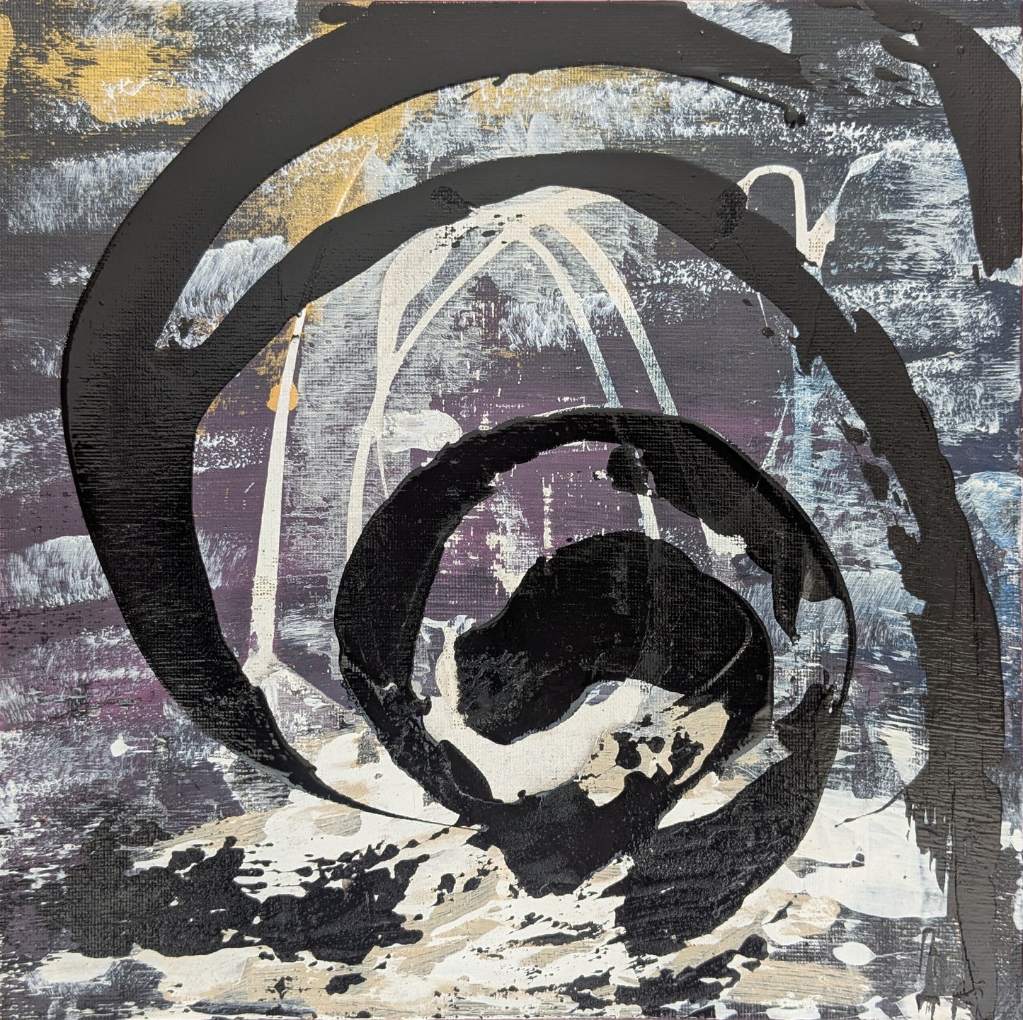 Le tourbillon - peinture acrylique originale 25x25cm (2025)