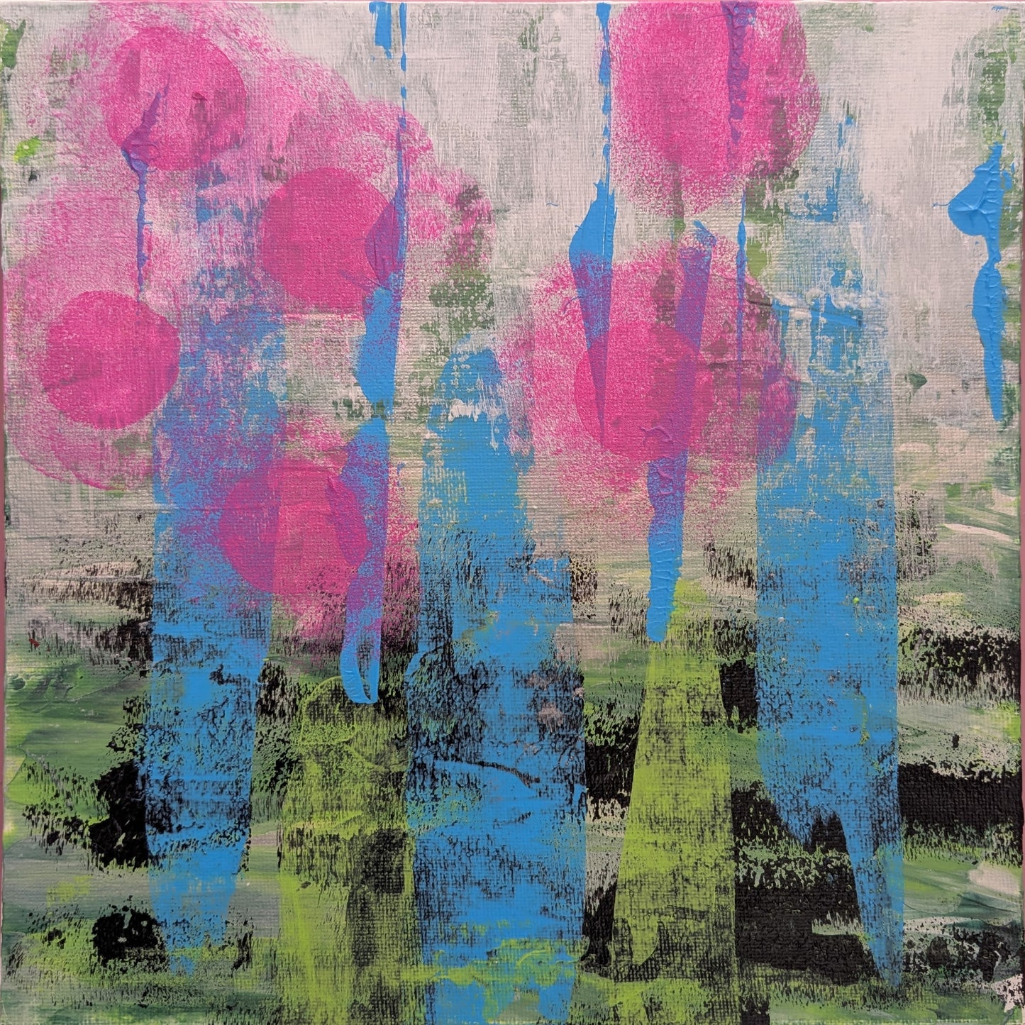 0317E - peinture acrylique originale 25x25cm (2025)