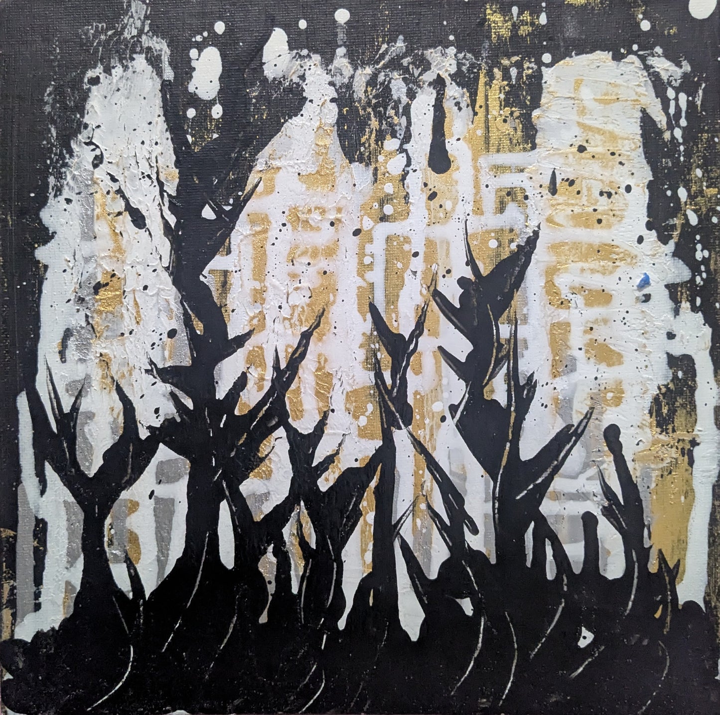 Les grandes plantes - peinture acrylique originale 25x25cm (2025)