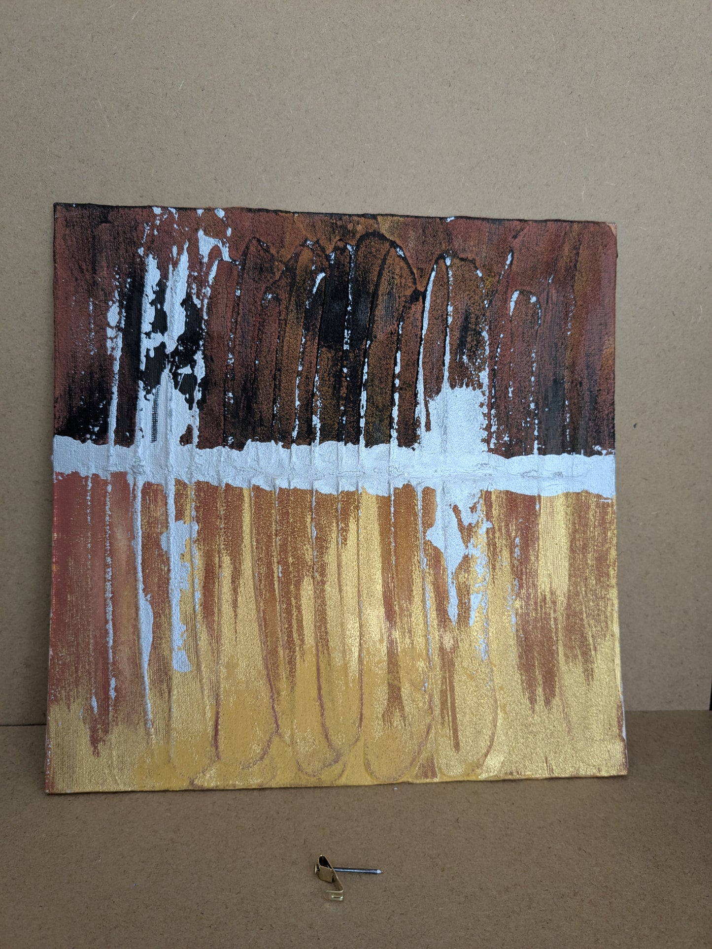 Le pont blanc - peinture acrylique originale 25x25cm (2025)