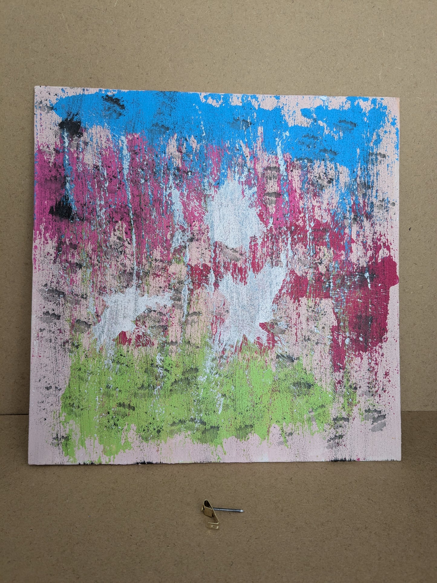 L'apparition des fleurs - peinture acrylique originale 25x25cm (2025)