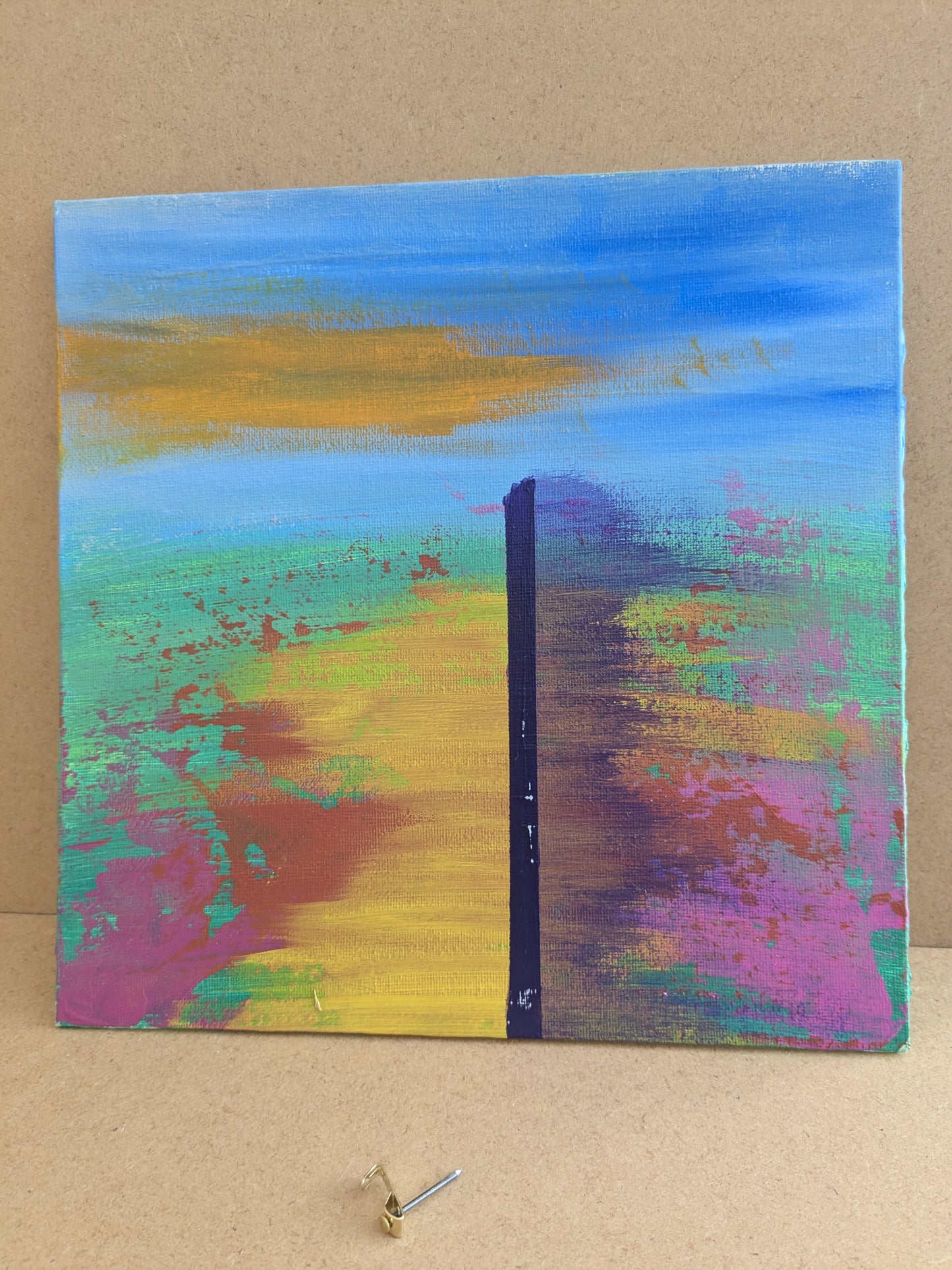 0213F - peinture acrylique originale 25x25cm (2025)