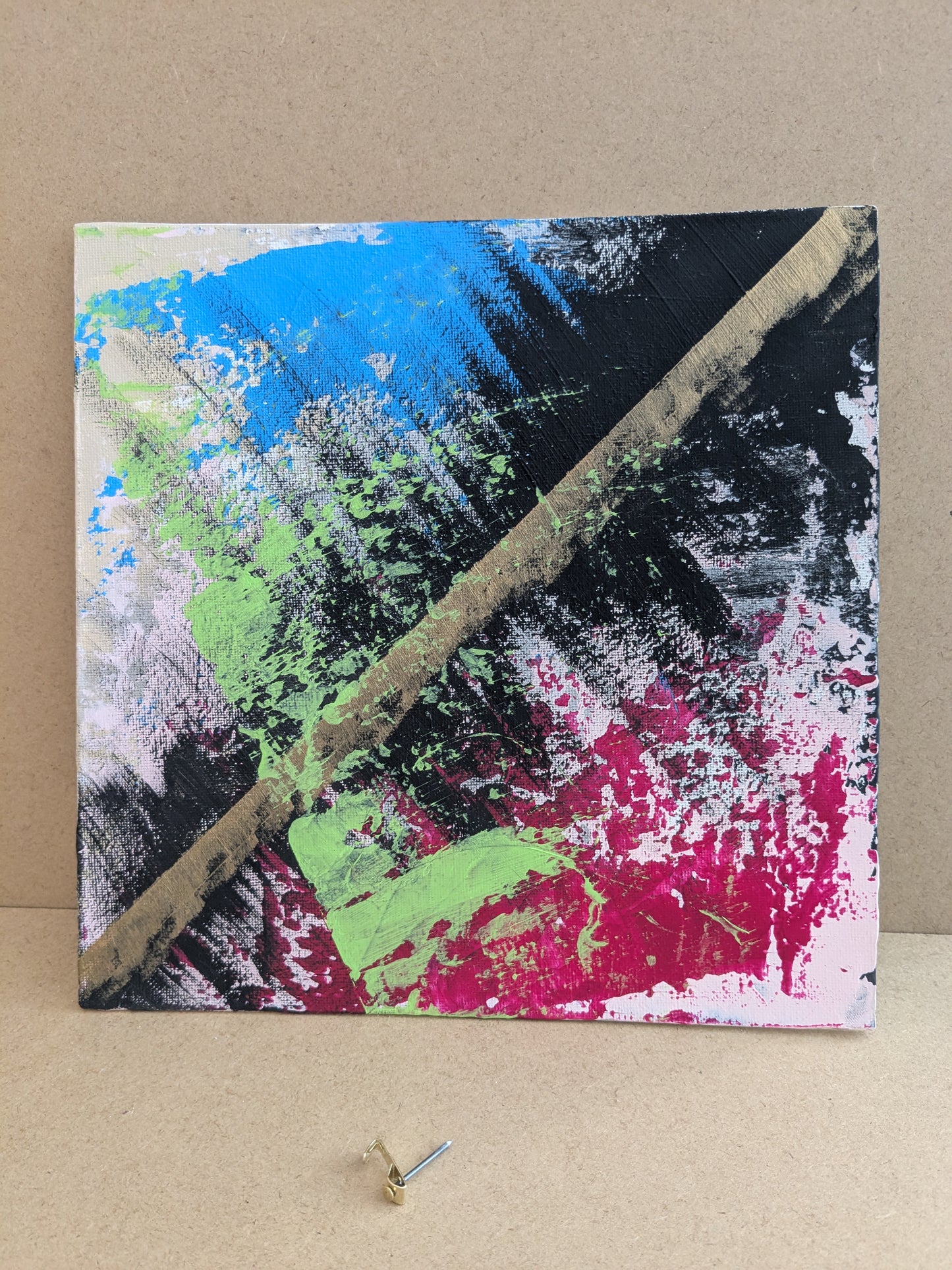 0213G - peinture acrylique originale 25x25cm (2025)