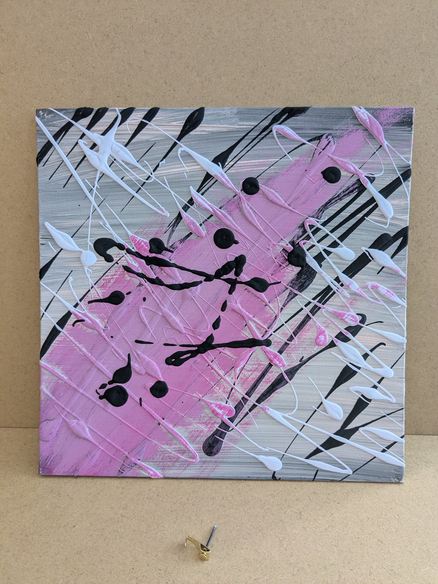 La musique en folie - peinture acrylique originale 25x25cm (2025)