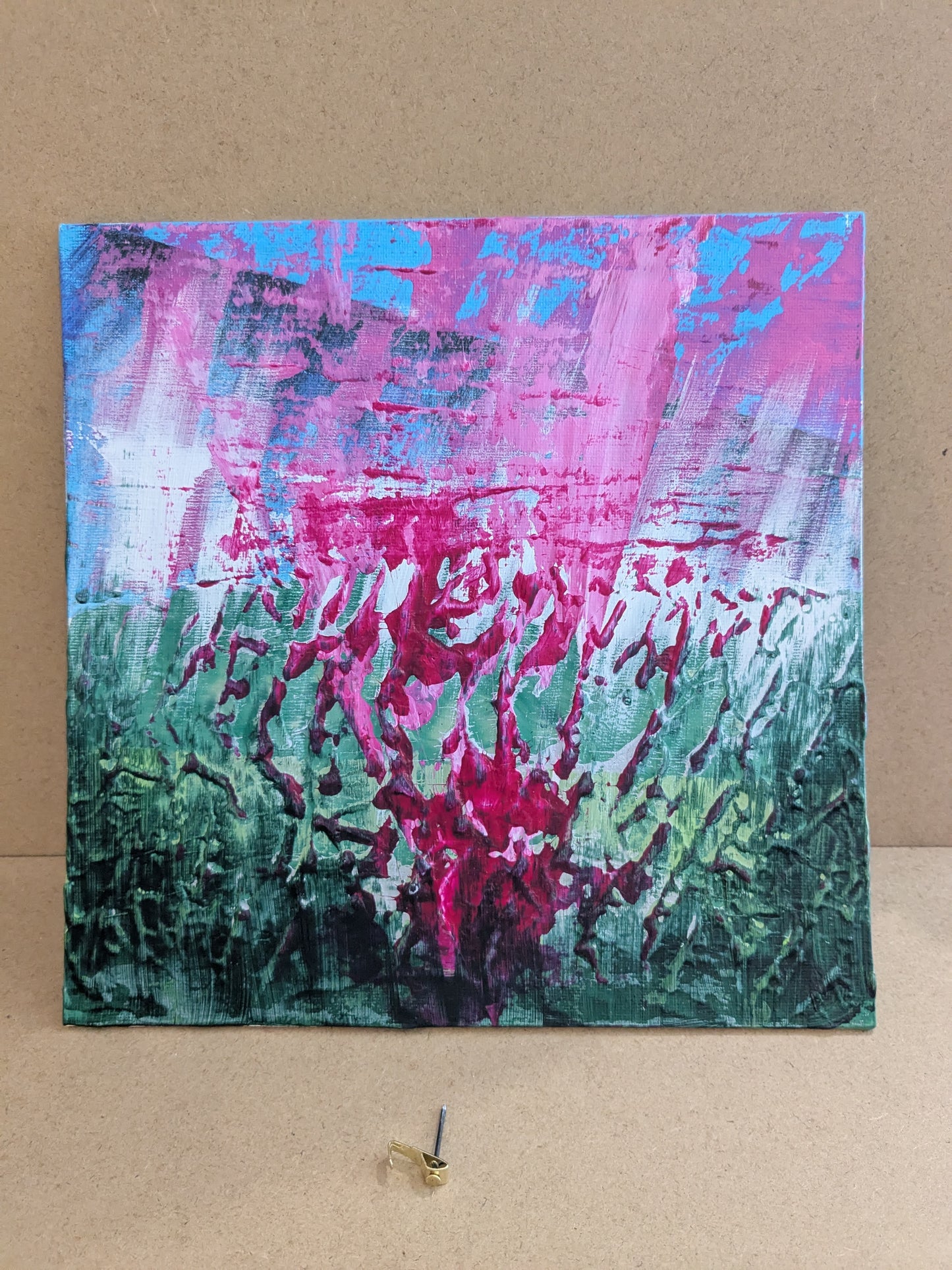 L'explosion - peinture acrylique originale 25x25cm (2025)