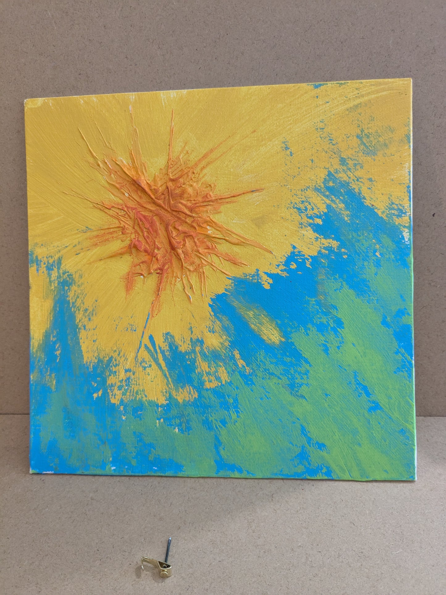 La carte au trésor - peinture acrylique originale 25x25cm (2025)