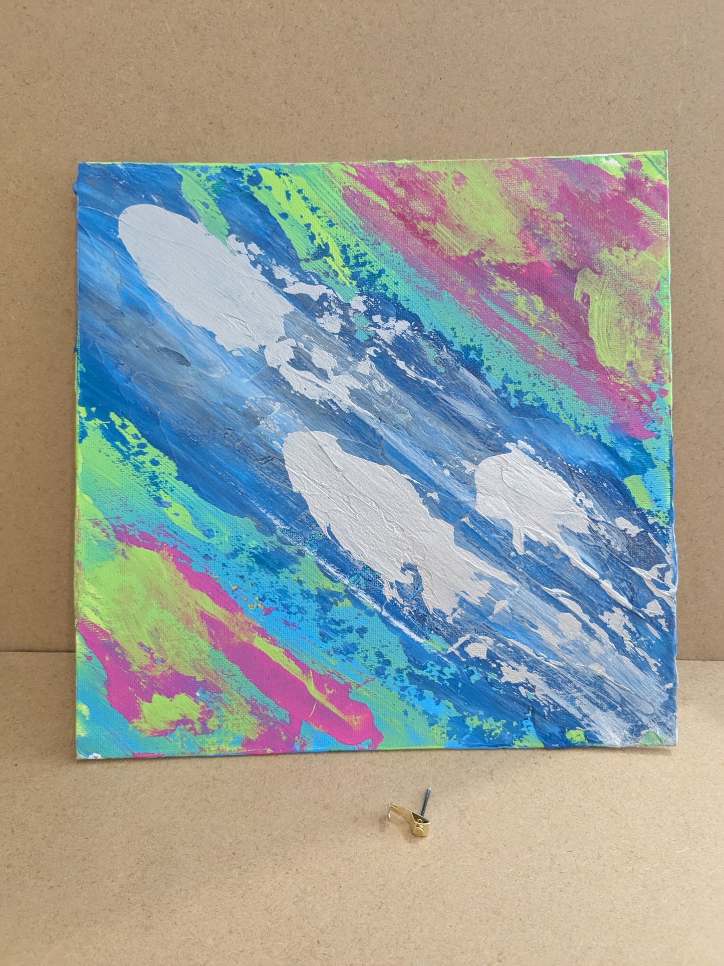 0228E - peinture acrylique originale 25x25cm (2025)