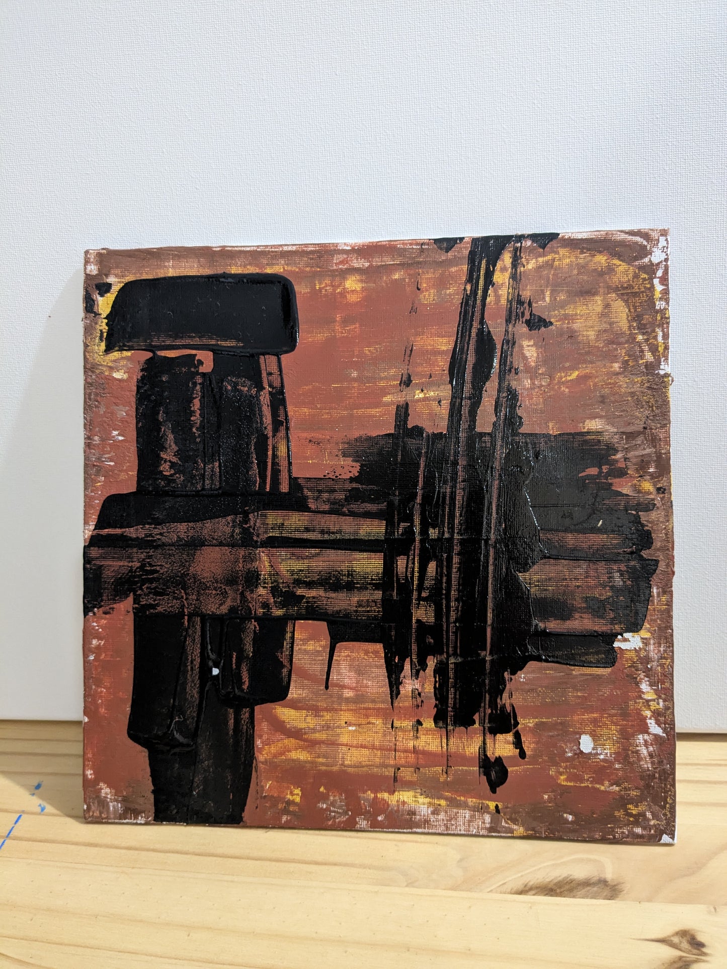 0304D - peinture acrylique originale 25x25cm (2025)