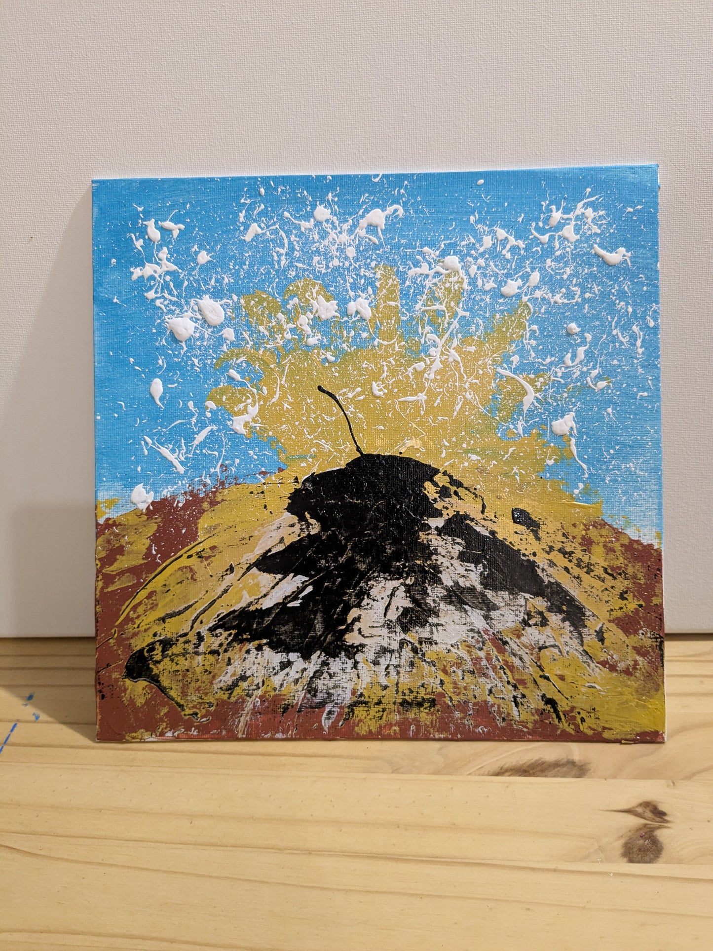 0305D - peinture acrylique originale 25x25cm (2025)