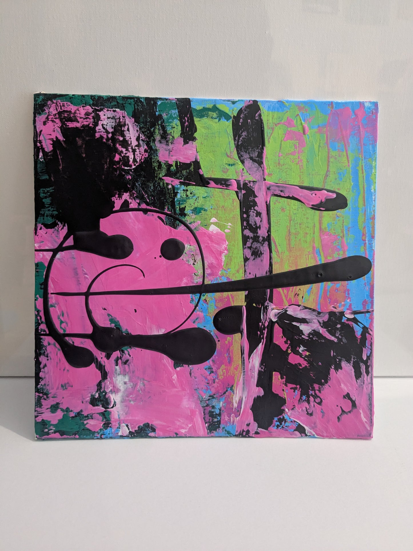 0307D - peinture acrylique originale 25x25cm (2025)