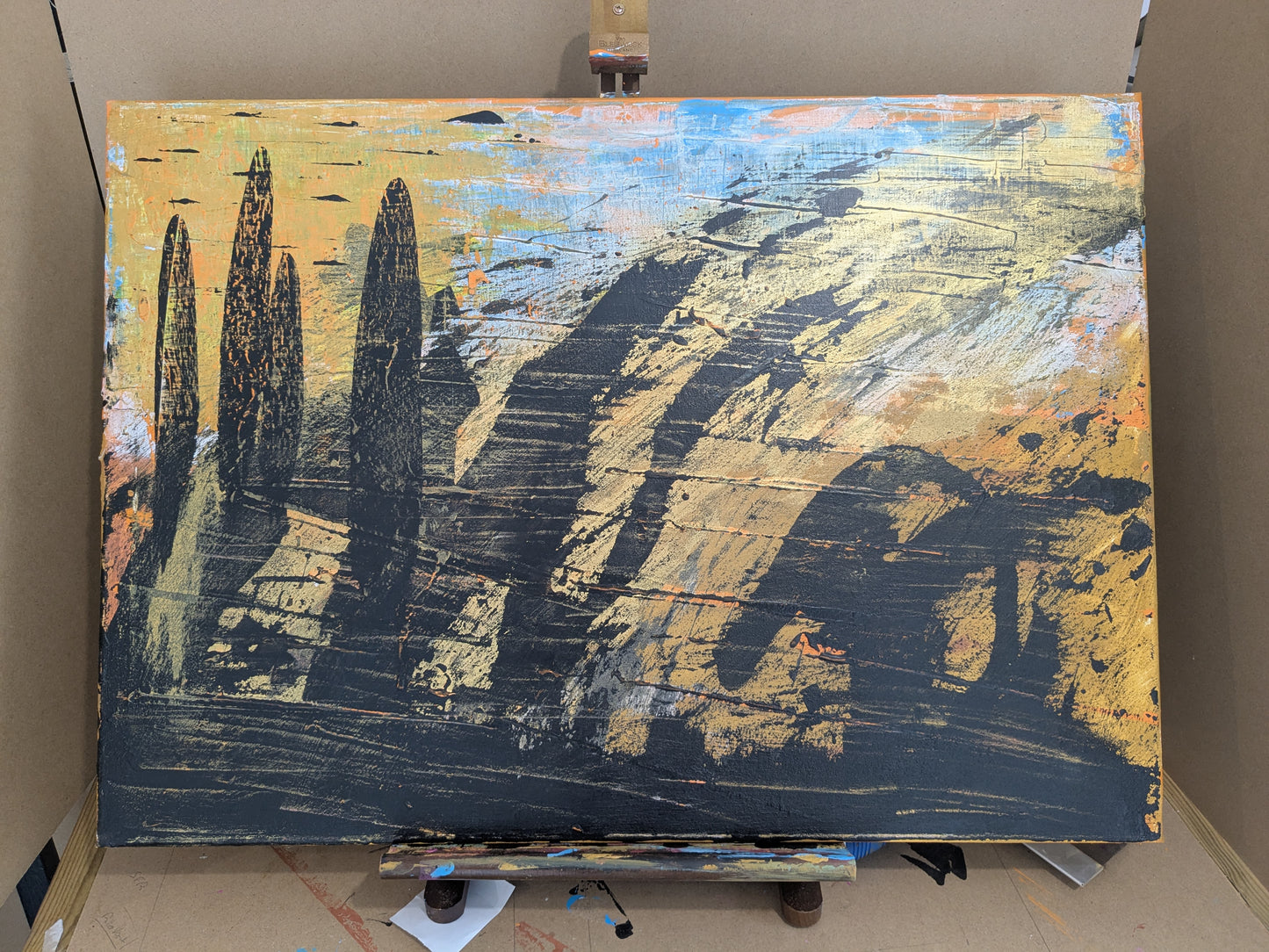 Le cri du monstre - peinture acrylique originale 70x50cm (2025)