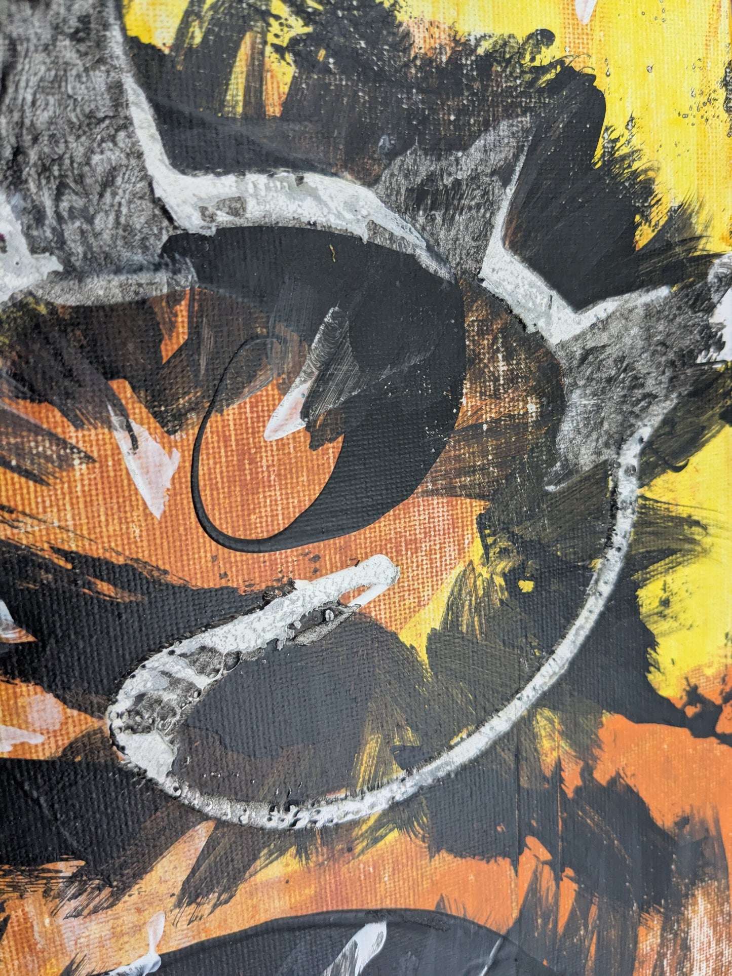 Le dinosaure - peinture acrylique originale 25x25cm (2025)