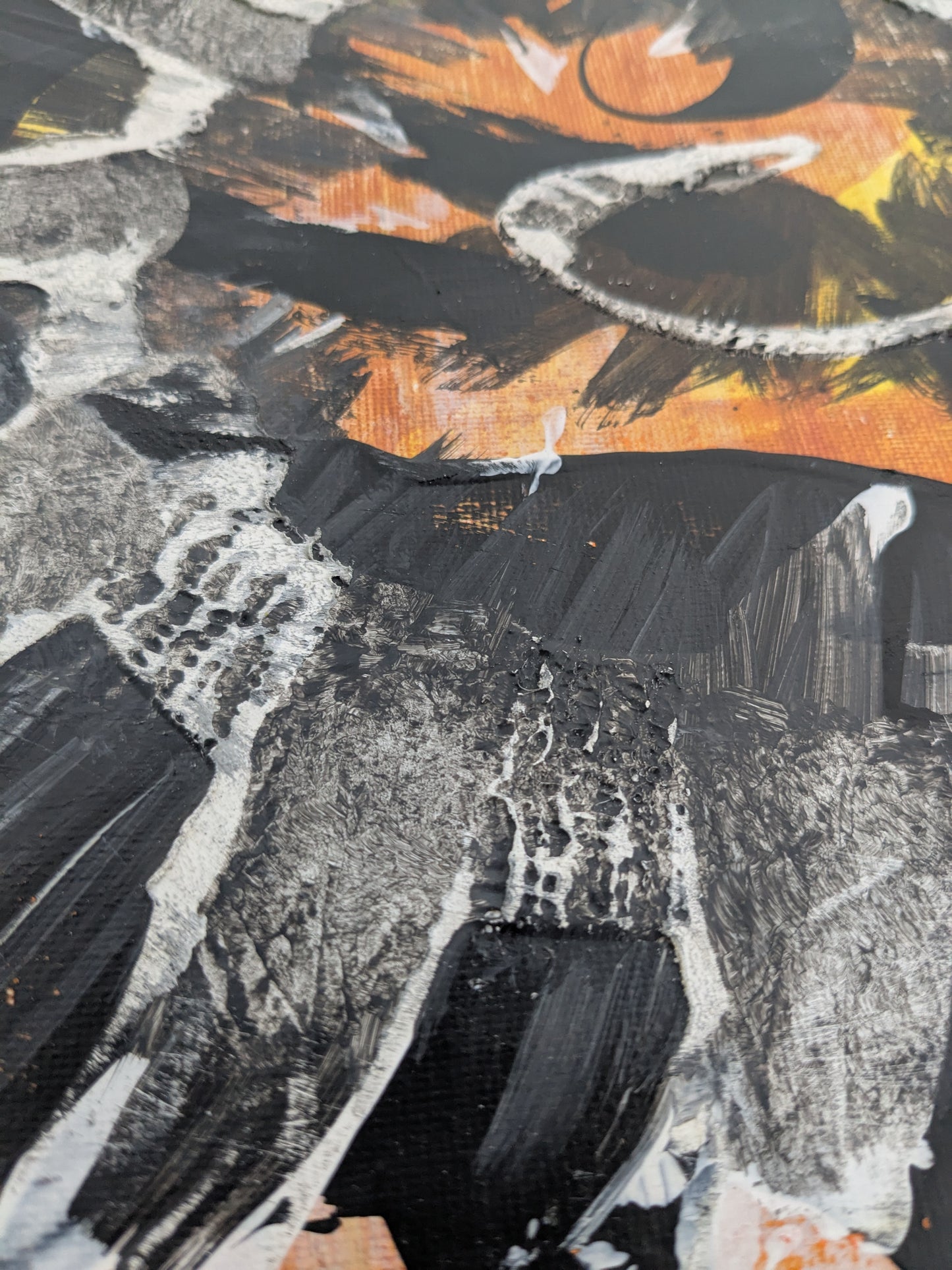 Le dinosaure - peinture acrylique originale 25x25cm (2025)