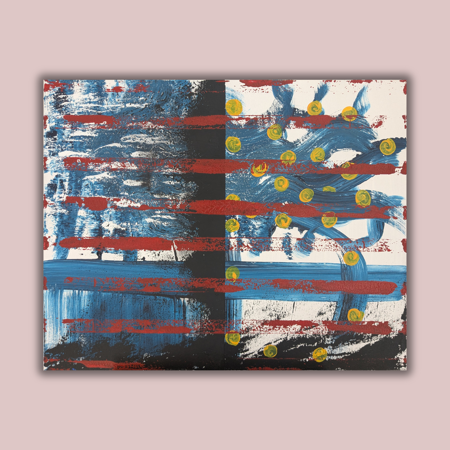 Sans titre 0712B - peinture acrylique originale 50x40cm (2025)