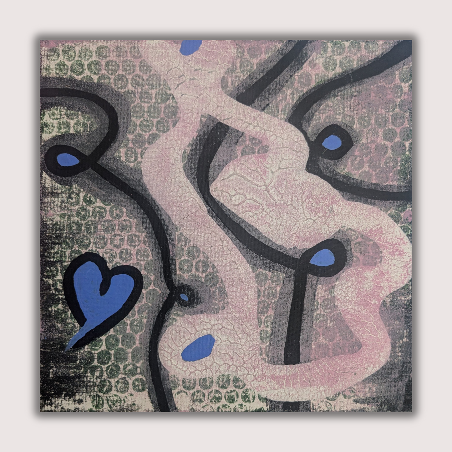 Sans titre 0703H - peinture acrylique originale 25x25cm (2025)