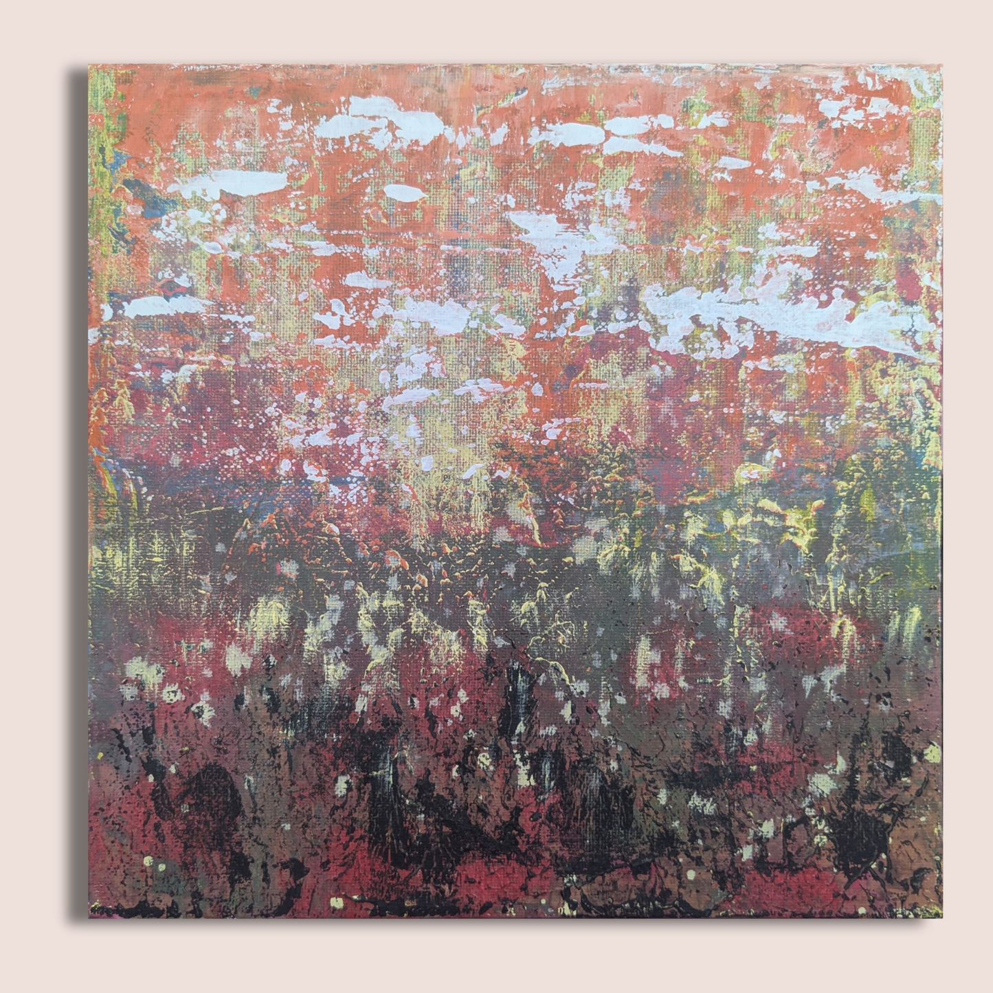 Sans titre 0609B - peinture acrylique originale 25x25cm (2025)