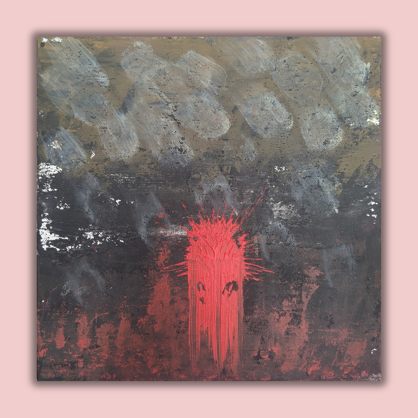 Sans titre 0609A - peinture acrylique originale 25x25cm (2025)