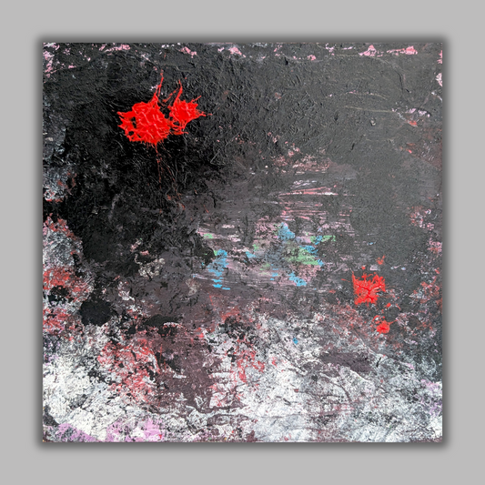 Sans titre 0602C - peinture acrylique originale 25x25cm (2025)