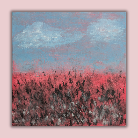 Terre rose - peinture acrylique originale 25x25cm (2025)