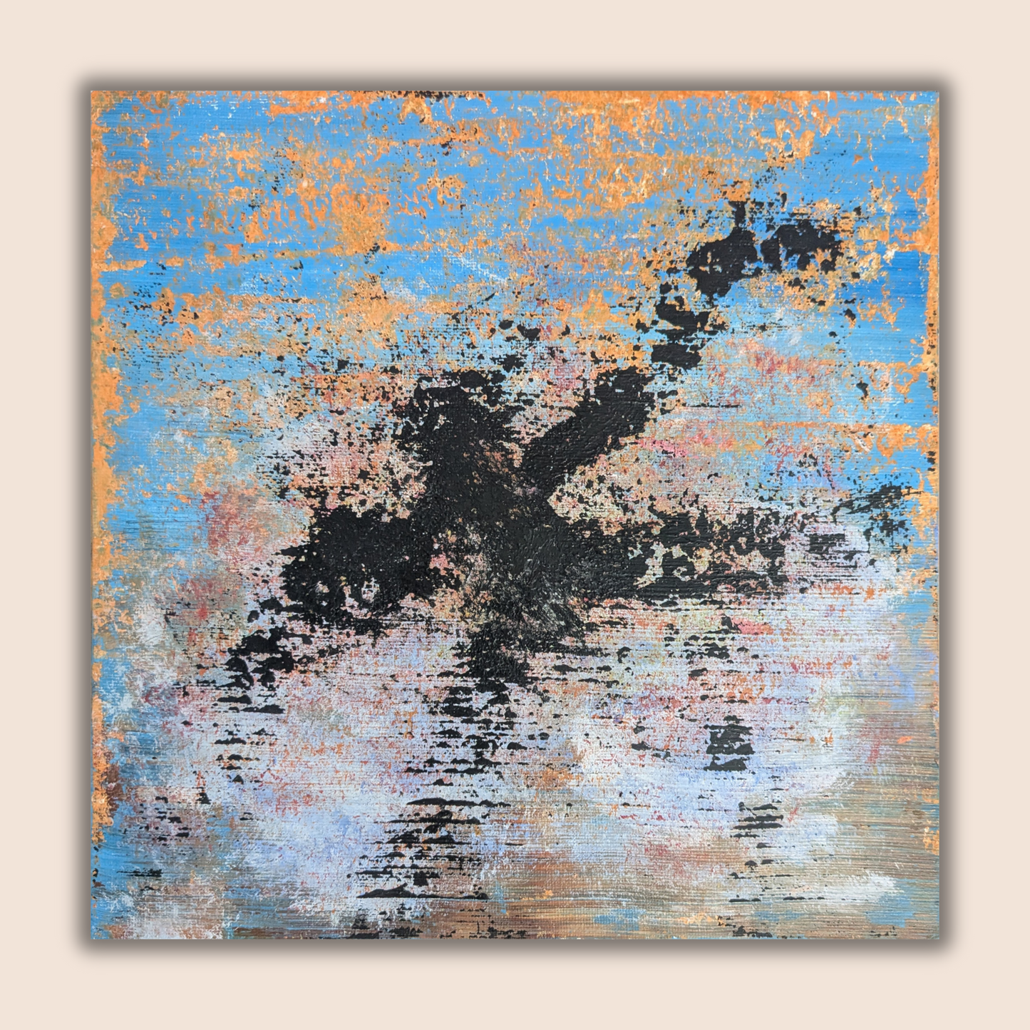 Sans titre 0718D - peinture acrylique originale 25x25cm (2025)